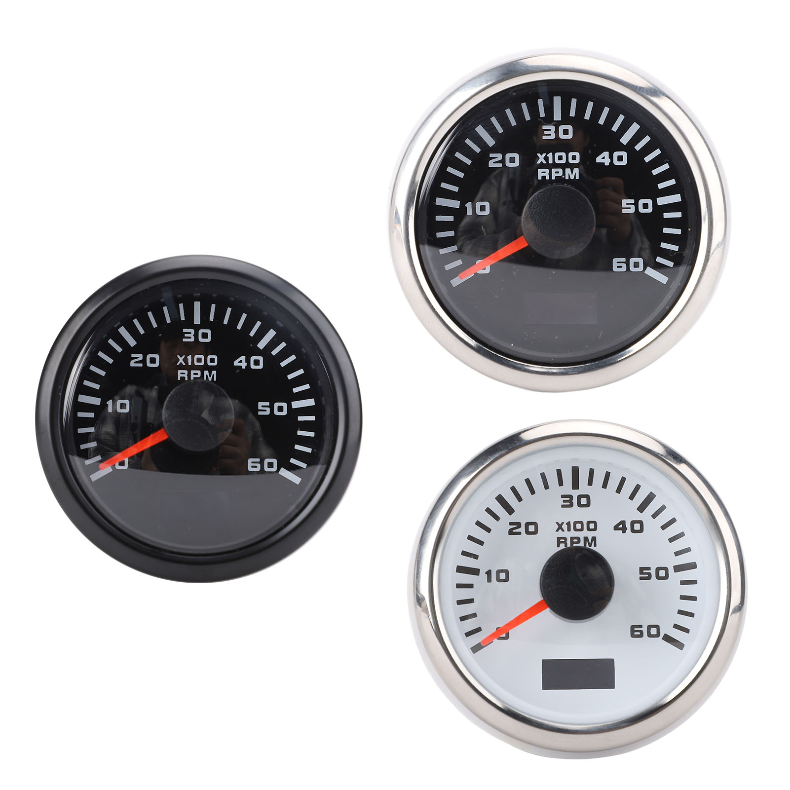 Marine Test Kit - 52mm 2 inç Araba 6000RPM Takometre
