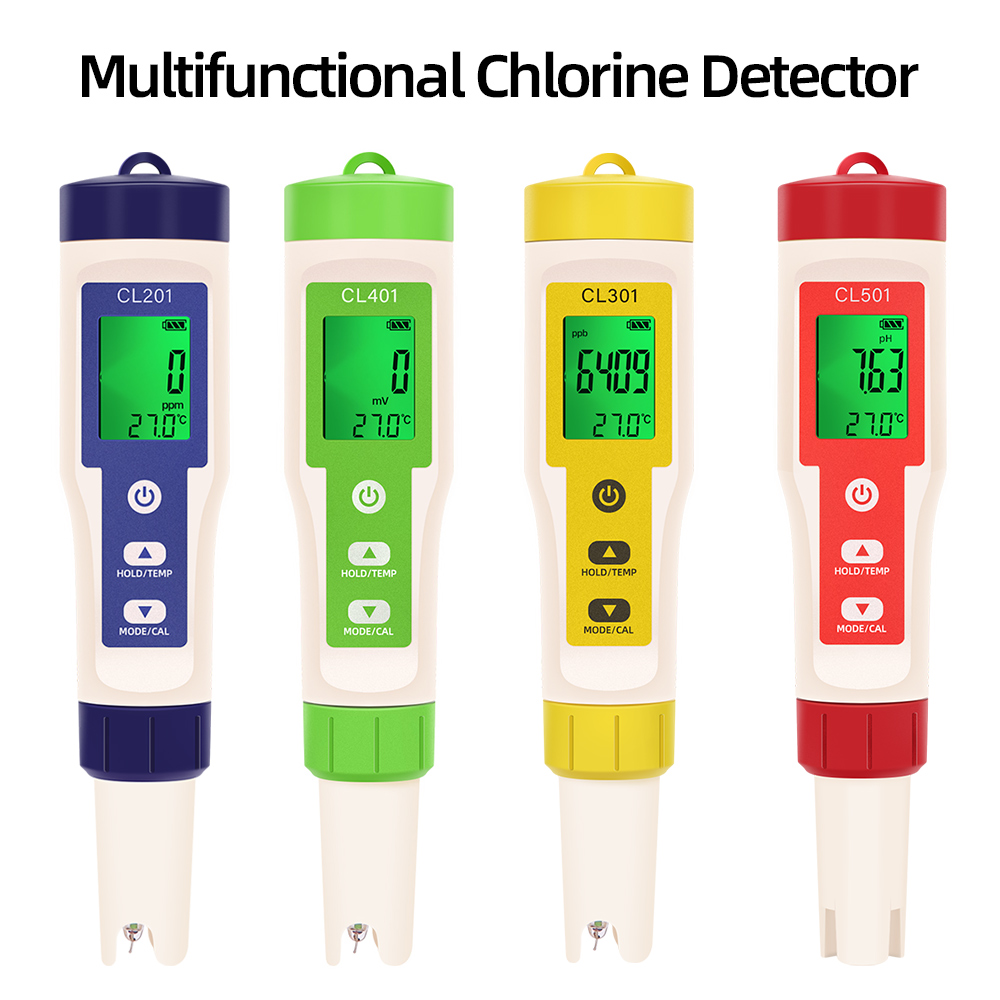 Marine Aquarium Water Analyzer - PH/CL2/H2/ORP/Sıcaklık Ölçer Klor Dedektörü Dijital Su