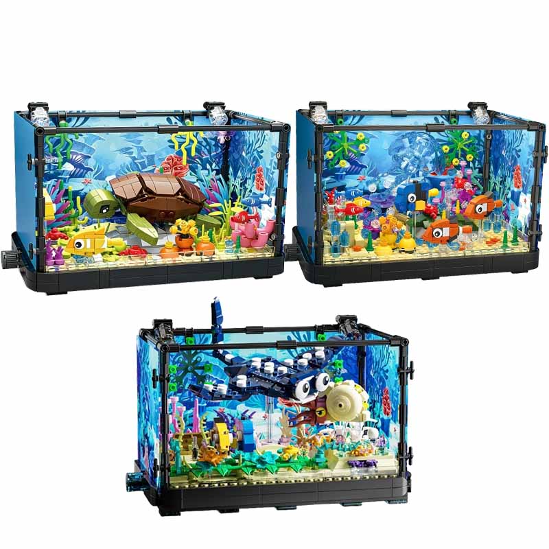 Aquarium Marine Light - Işıklı Balık Tankı Yapım Blokları Seti,