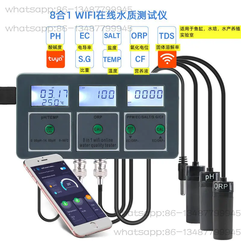 Marine Aquarium Water Analyzer - Tuya 7'si 1 Arada Online Su