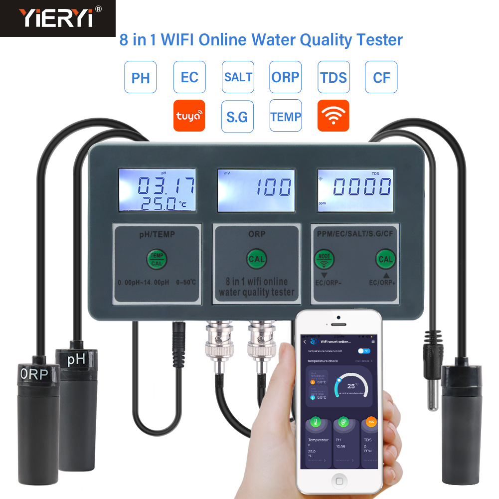 WiFi Tuya akıllı PH ölçer veri - Marine Aquarium Water Analyzer incelemesi ve fiyatı