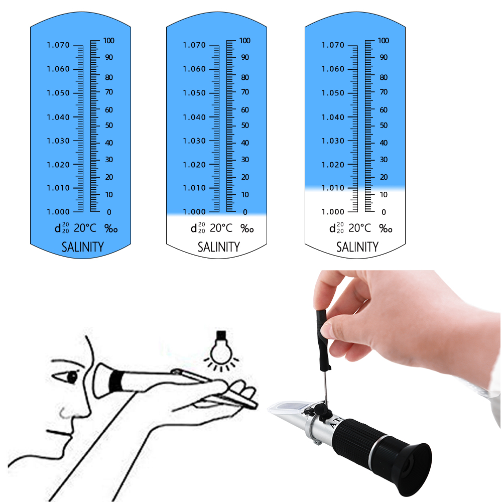 El Tuzluluk Refraktometre Deni - Marine Aquarium Hydrometer incelemesi ve fiyatı