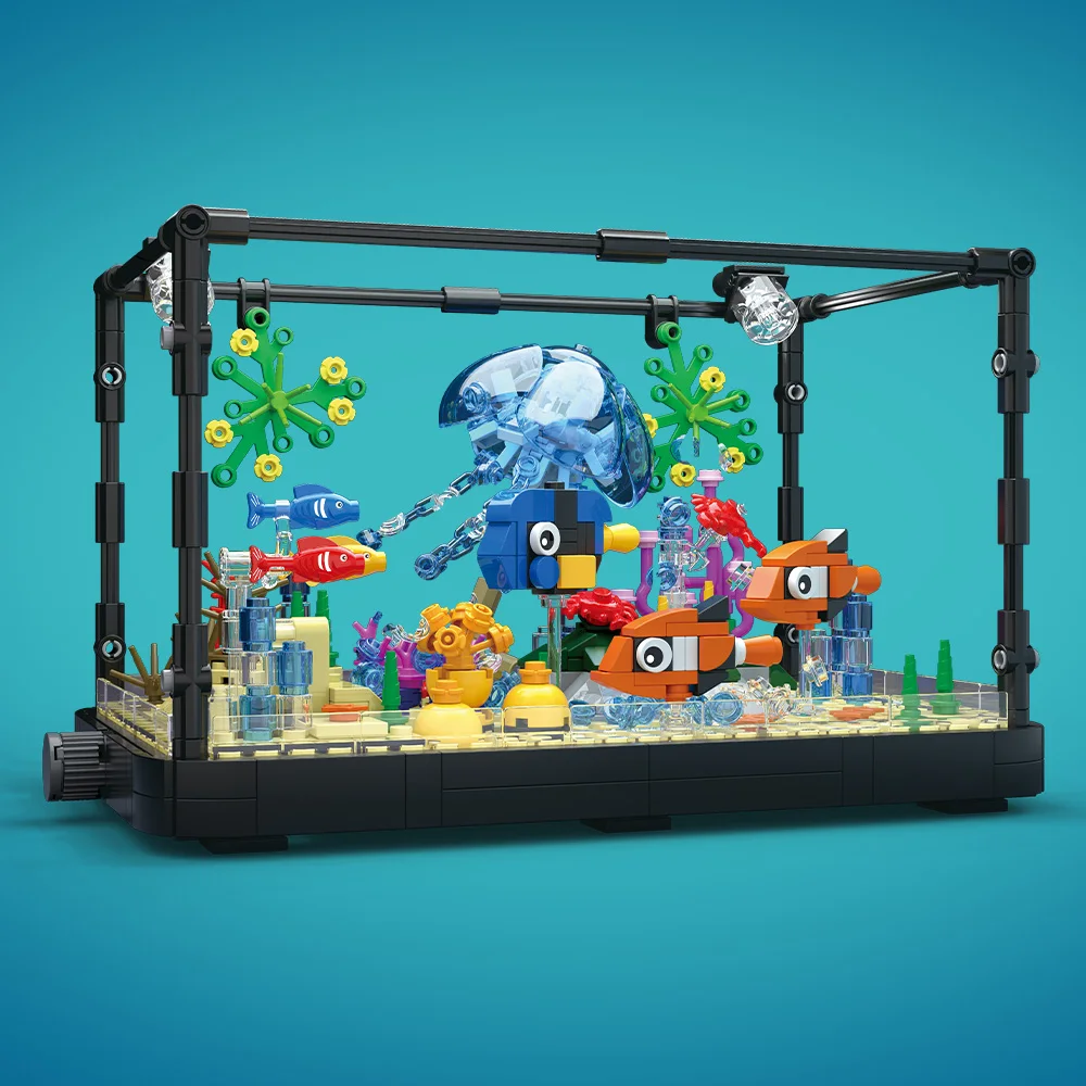 Işıklı Balık Tankı Yapım Blokl - Aquarium Marine Light incelemesi ve fiyatı