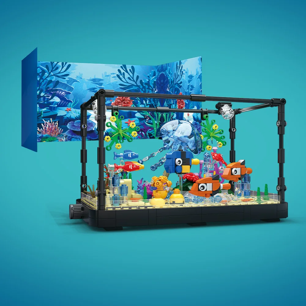 Işıklı Balık Tankı Yapım Blokl - Aquarium Marine Light incelemesi ve fiyatı