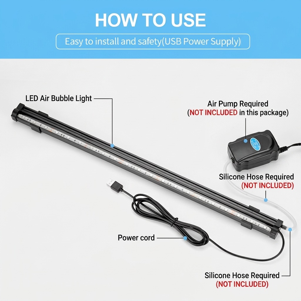 USB LED Akvaryum Hava Kabarcığ - Marine Aquarium Led incelemesi ve fiyatı